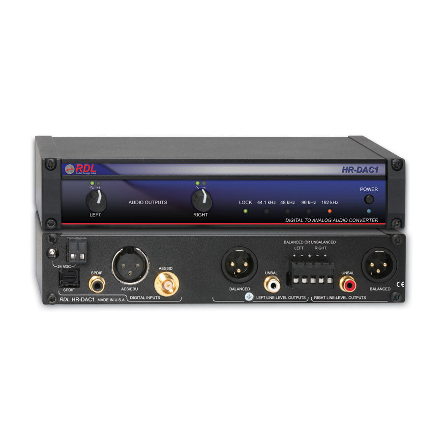 RDL HR-DAC1 Digital to Analog Converter - 24 bit 192 kHz