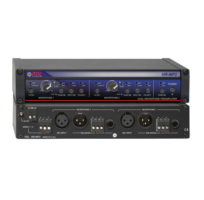 RDL HR-MP2 Dual Microphone Preamp