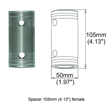 ProX XT Truss Spacer Female to Female Coupler For 2" Truss | 105mm (4.1 in)