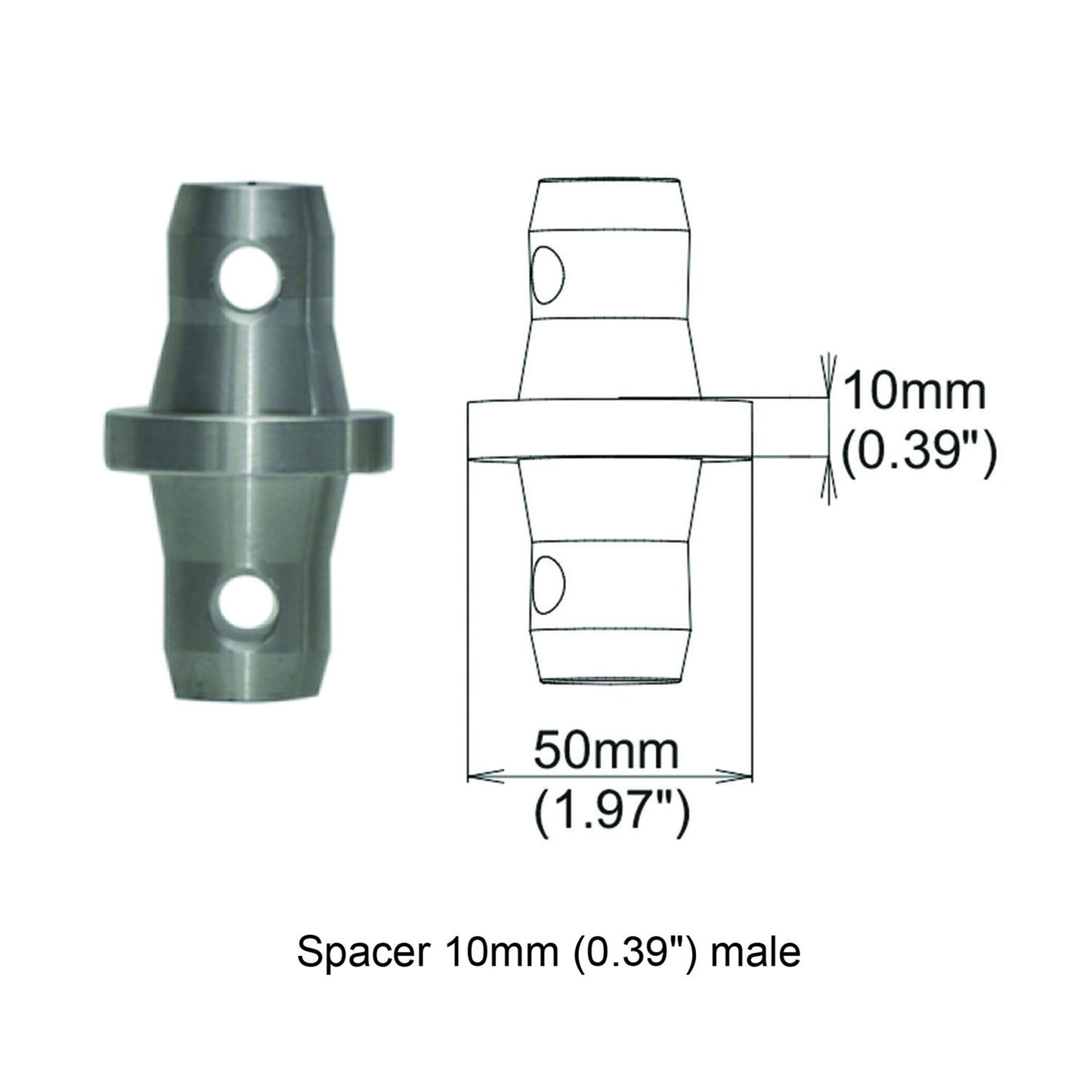 ProX XT Truss Spacer Male to Male Coupler For Truss | 10mm (0.39 in)
