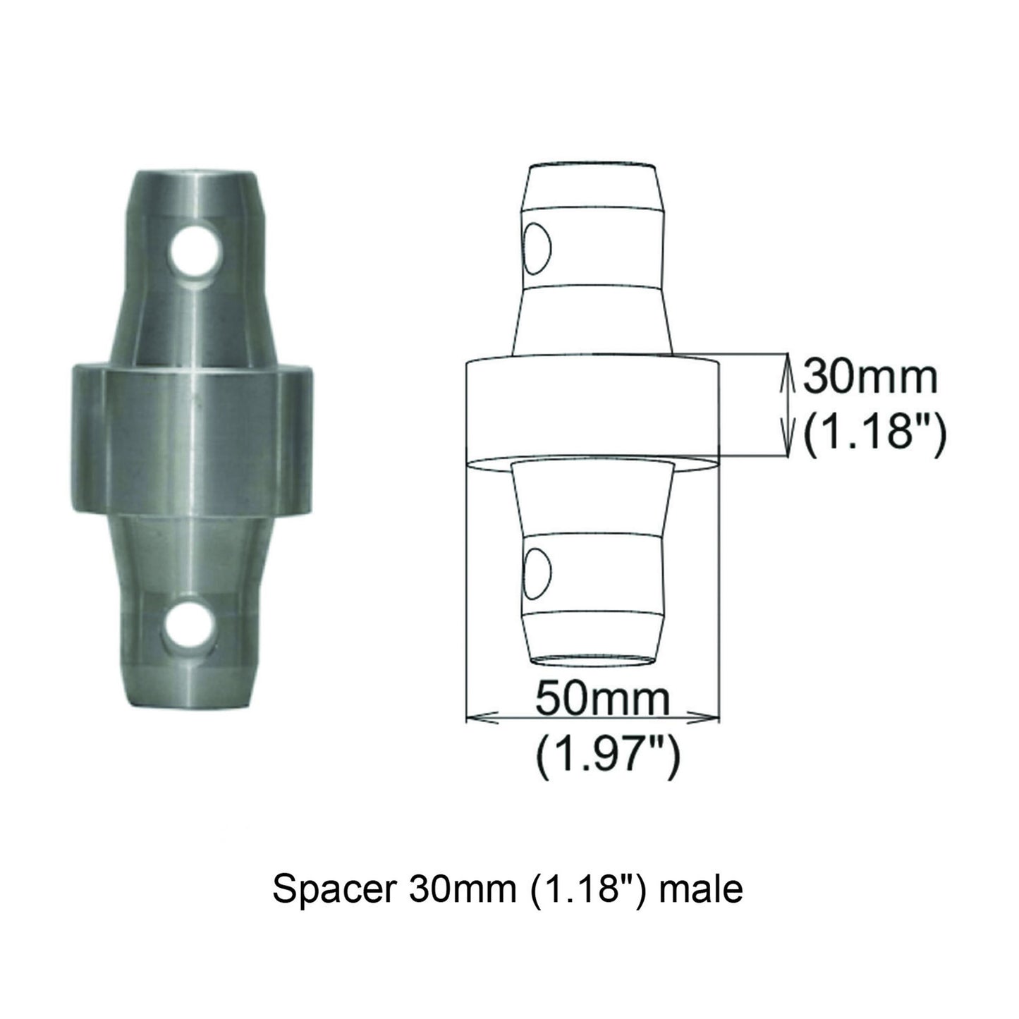 ProX XT Truss Spacer Male to Male Coupler For Truss | 30mm (1.18 in)