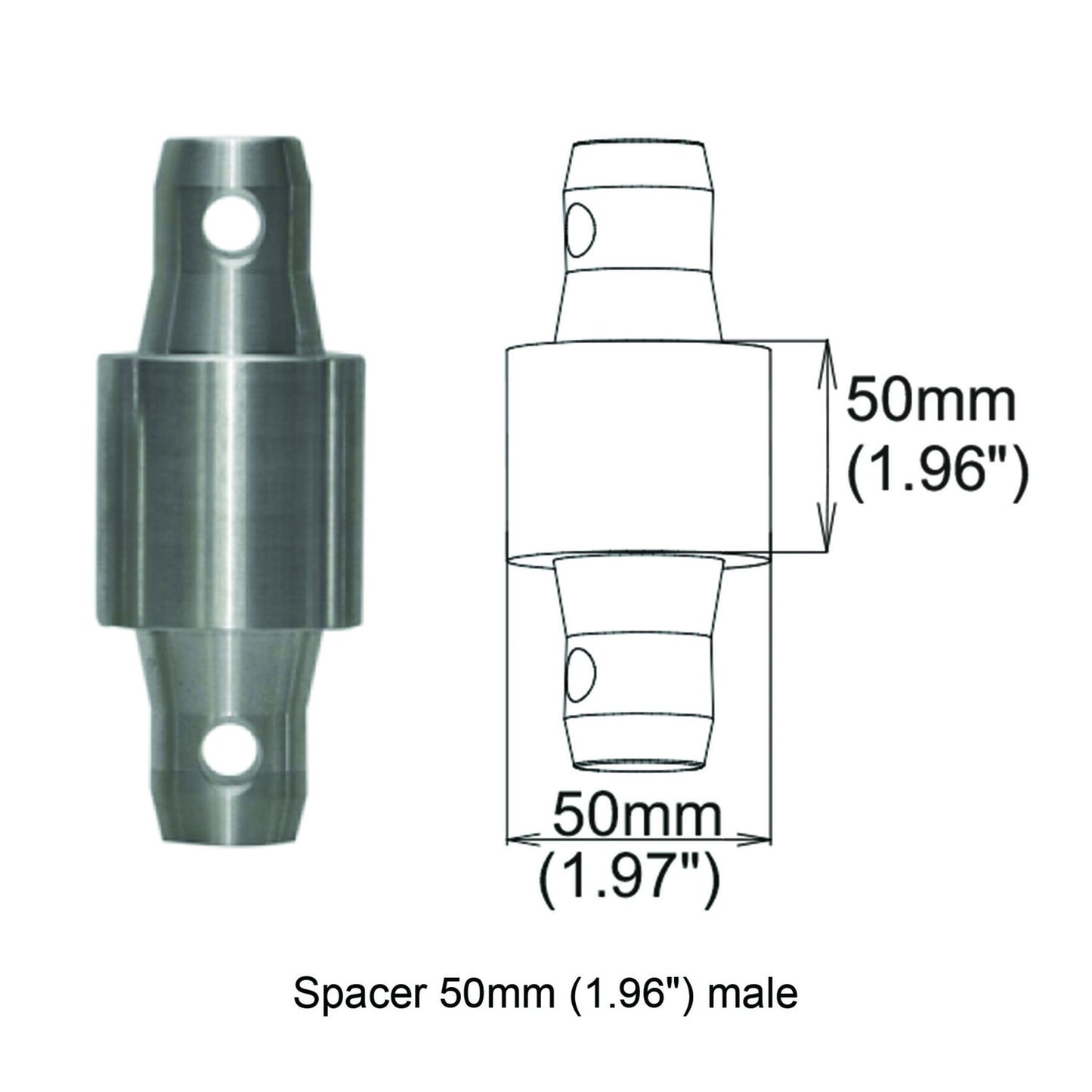 ProX XT Truss Spacer Male to Male Coupler For Truss | 50mm (2 in)