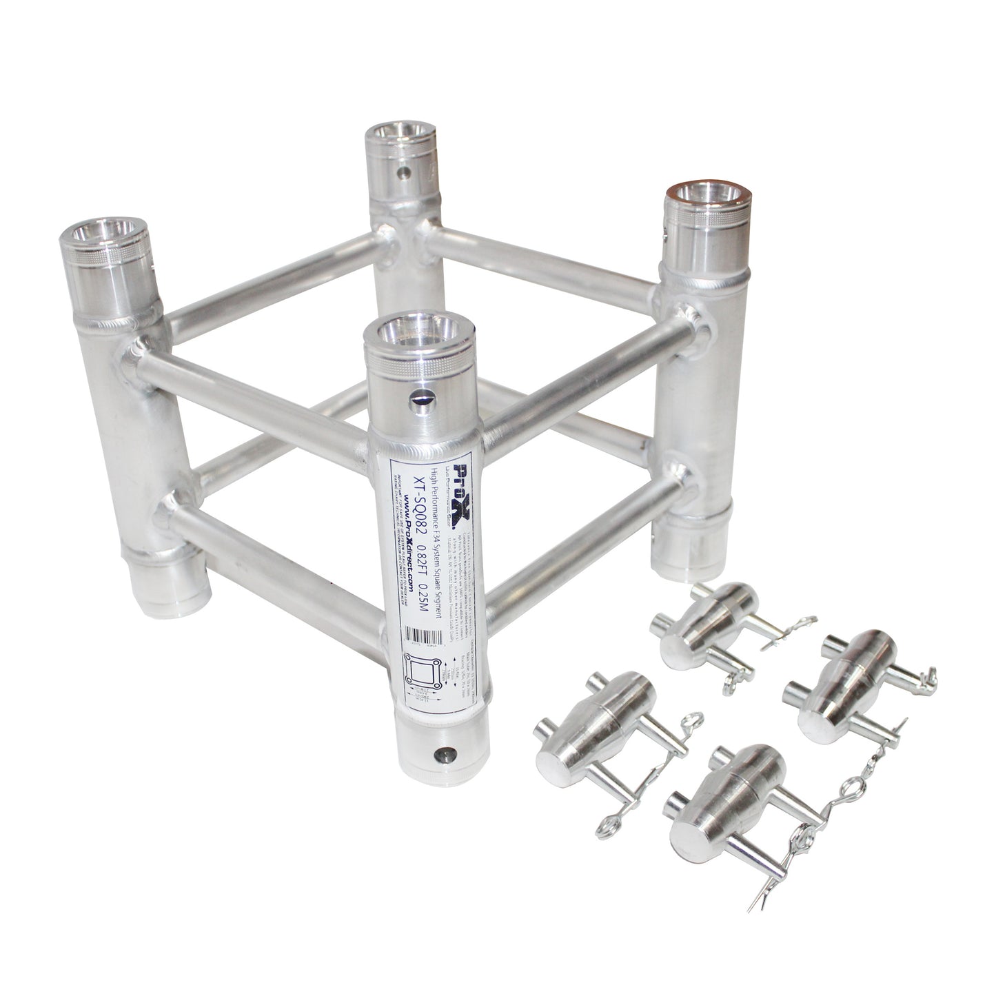 ProX XT F34 Square Truss Segment EN-AWT6 Aluminum With Conical Connector | 0.82 ft (0.25M)