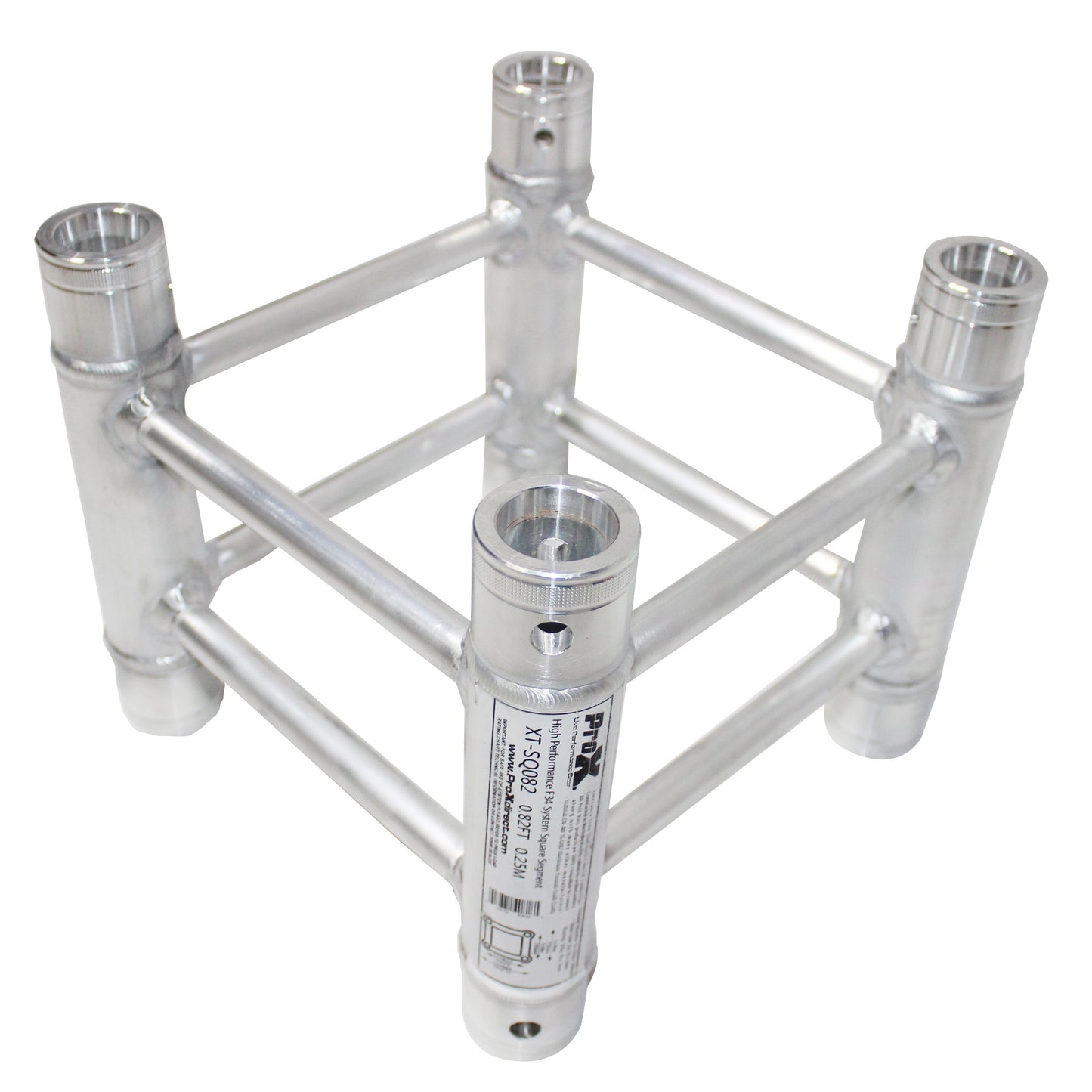 ProX XT F34 Square Truss Segment EN-AWT6 Aluminum With Conical Connector | 0.82 ft (0.25M)
