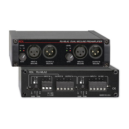 RDL RU-MLA2 Dual Microphone / Line Preamplifier