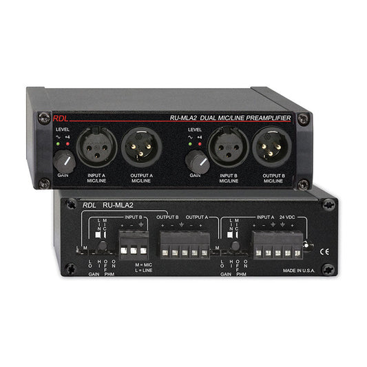 RDL RU-MLA2 Dual Microphone / Line Preamplifier