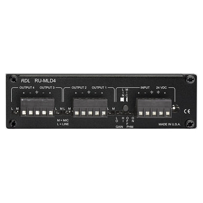 RDL RU-MLD4T Mic / Line Distribution Amplifier back