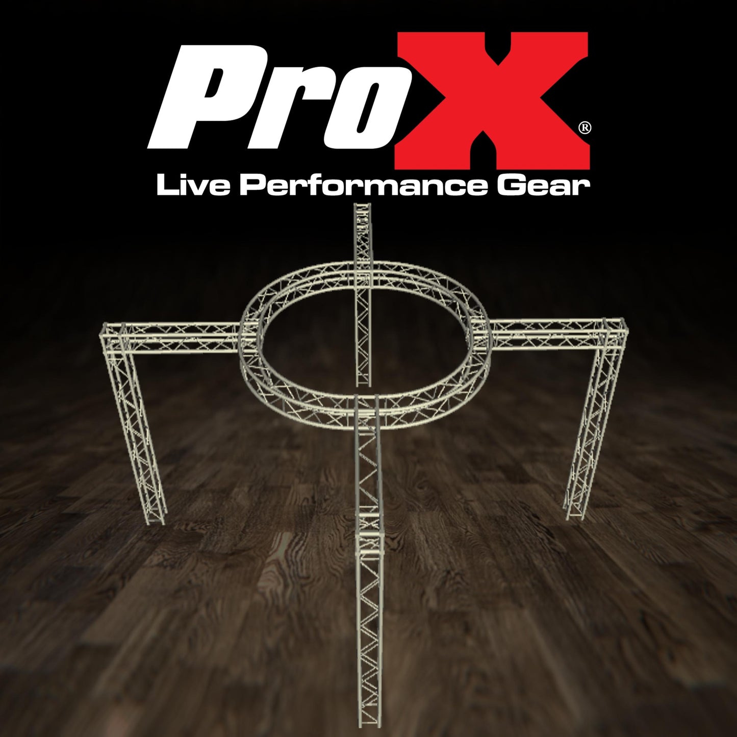 ProX Exhibition Module Stand Truss Package F34 Aluminum Truss System | 22 ft W x 22 ft L x 11 ft H