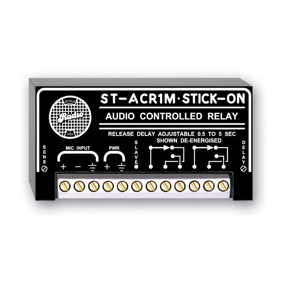 RDL ST-ACR1M Microphone Level Audio Controlled Relay - 0.5 to 5 s delay