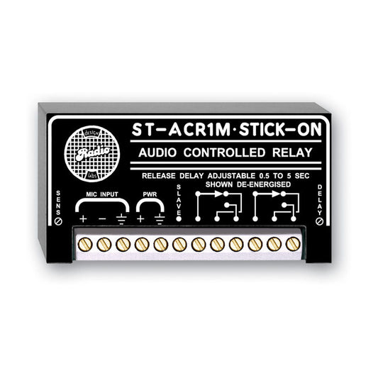 RDL ST-ACR1M Microphone Level Audio Controlled Relay - 0.5 to 5 s delay