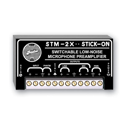 RDL STM-2X Switched Microphone Preamplifier - 35 to 65 dB Gain