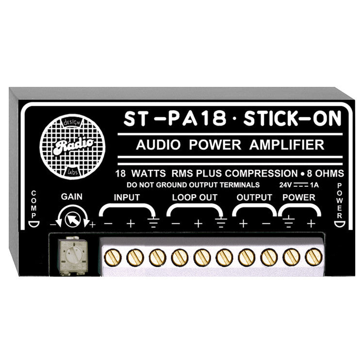 RDL ST-PA18 18-Watt 8 Ohm Audio Amplifier