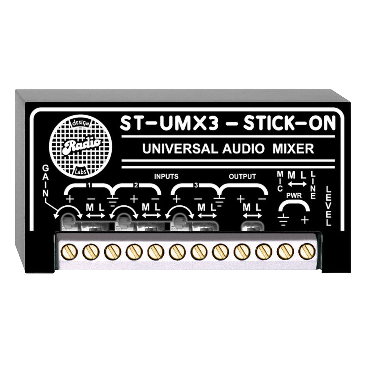 RDL ST-UMX3 3x1 Universal Audio Mixer