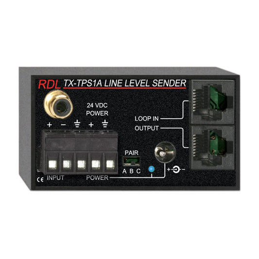 RDL TX-TPS1A Active Single-Pair Sender - Twisted Pair Format-A - Balanced line input