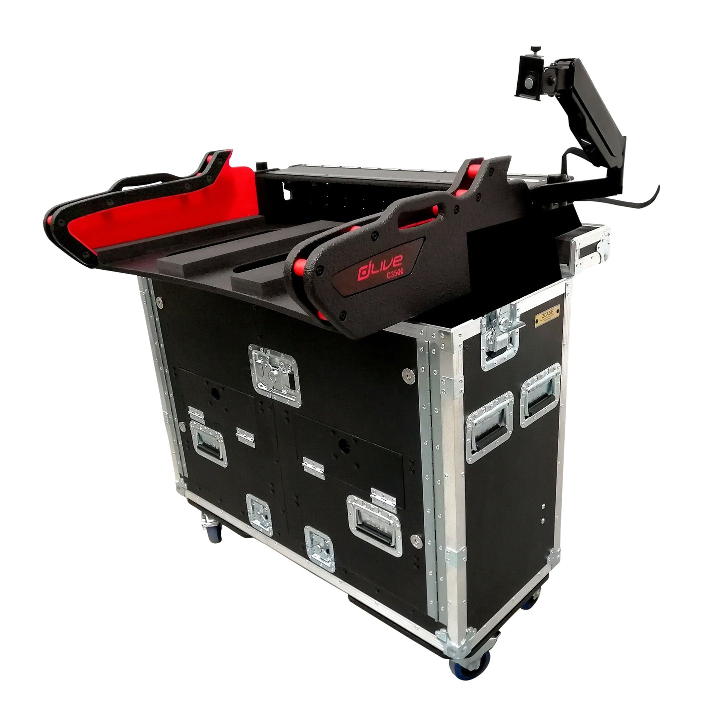 ProX Flip-Ready Hydraulic Console Case For Digital Audio Consoles | Allen & Heath DLive C3500 | Detachable