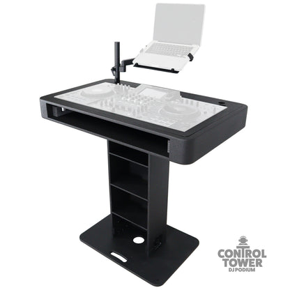ProX Control Tower DJ Podium T-Shape Stand for Pioneer DDJ | Black | Without Road Case