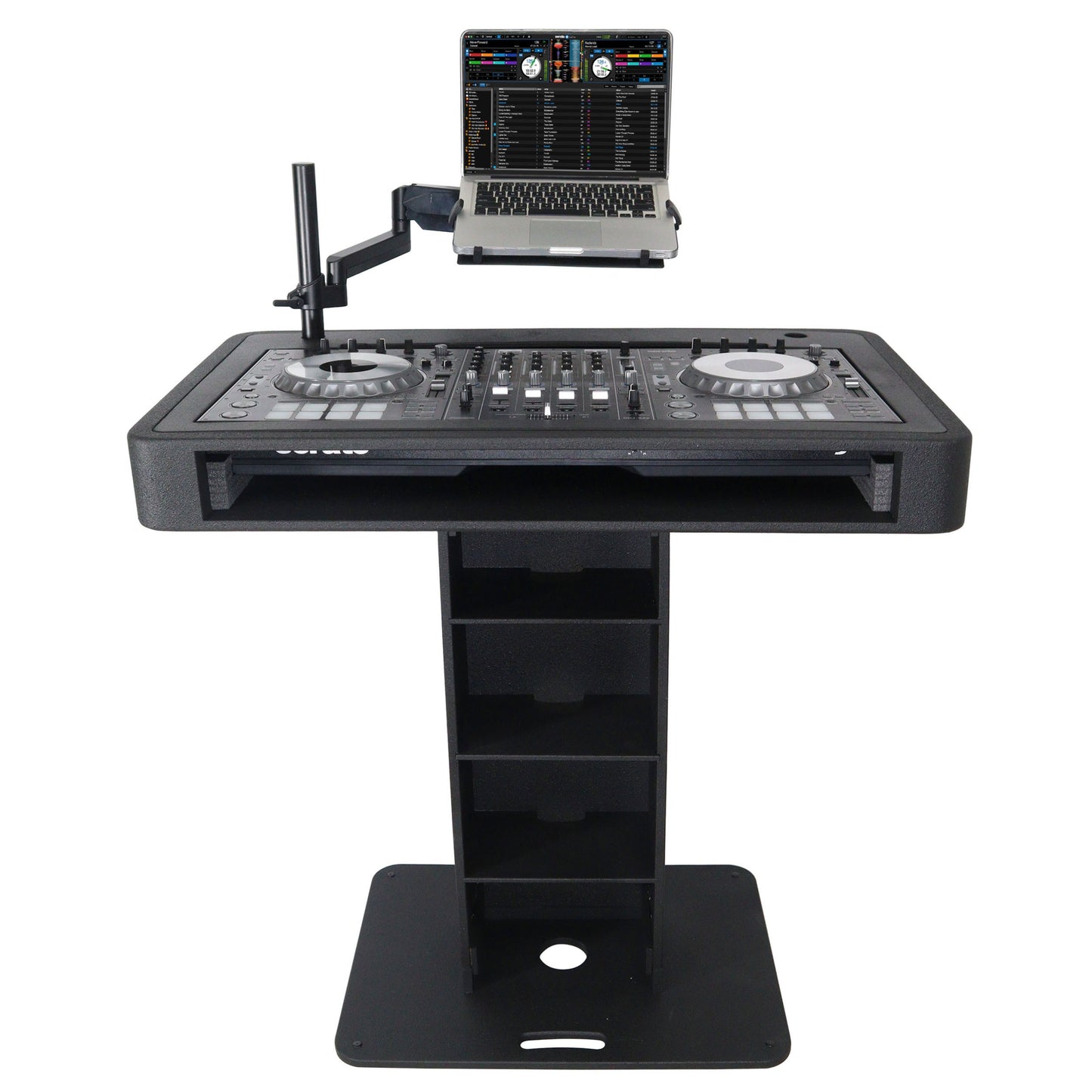 ProX Control Tower DJ Podium T-Shape Stand for Pioneer DDJ | Black | Without Road Case