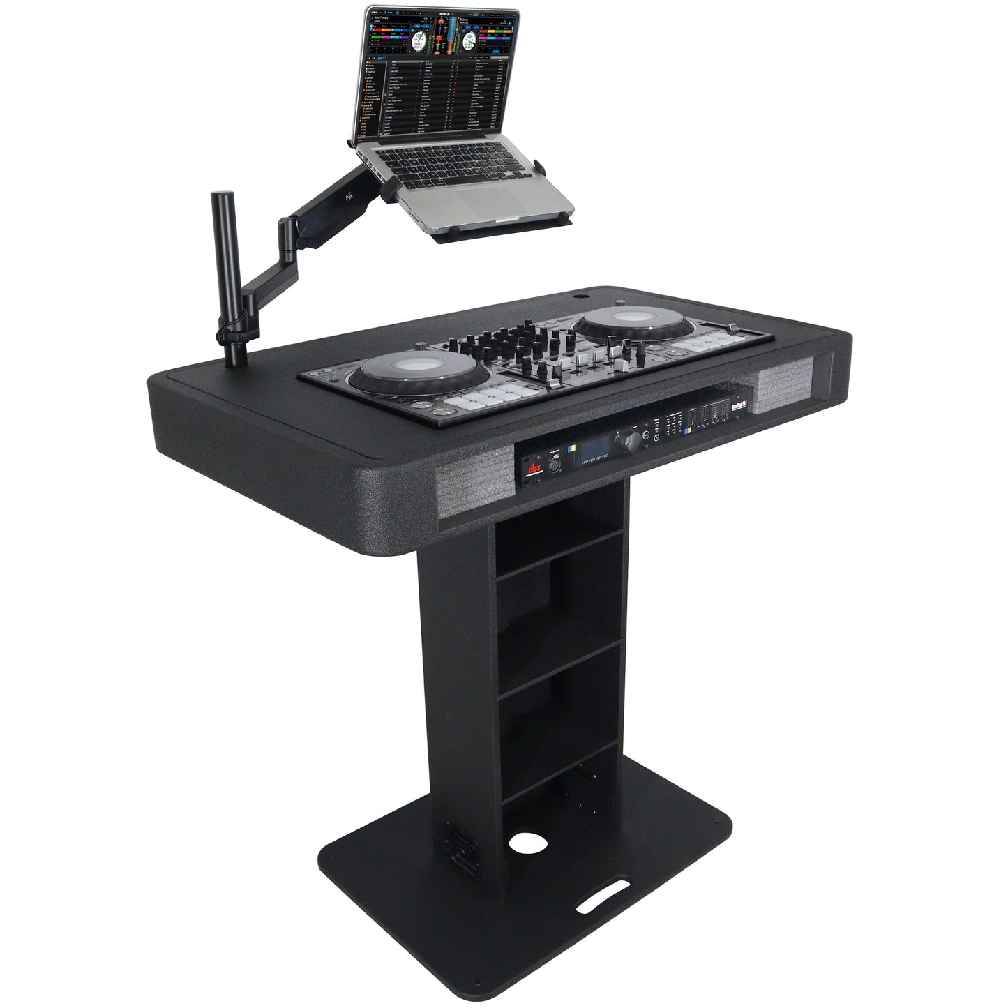 ProX Control Tower DJ Podium T-Shape Stand for Pioneer DDJ | Black | Without Road Case