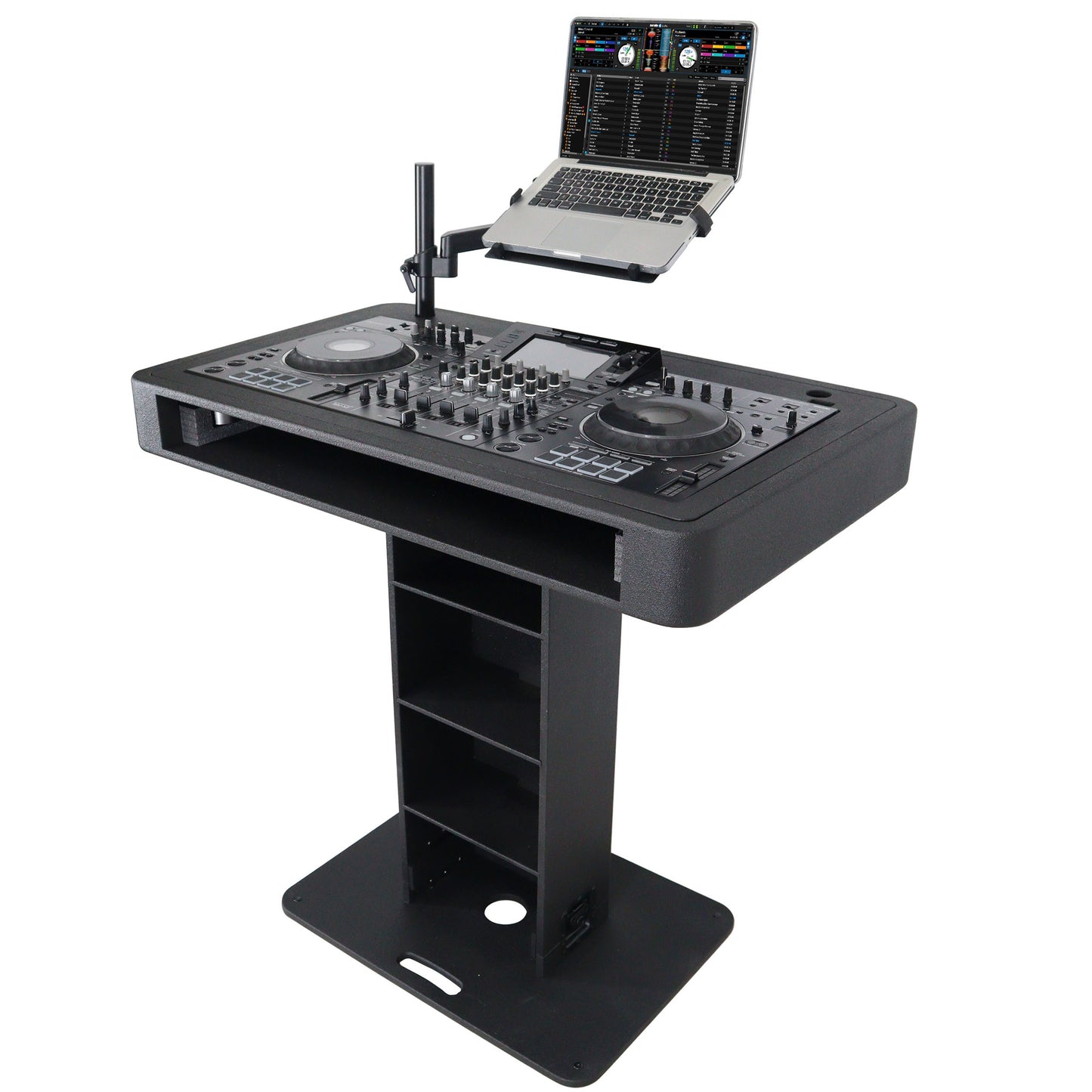 ProX Control Tower DJ Podium T-Shape Stand for Pioneer DDJ | Black | Without Road Case