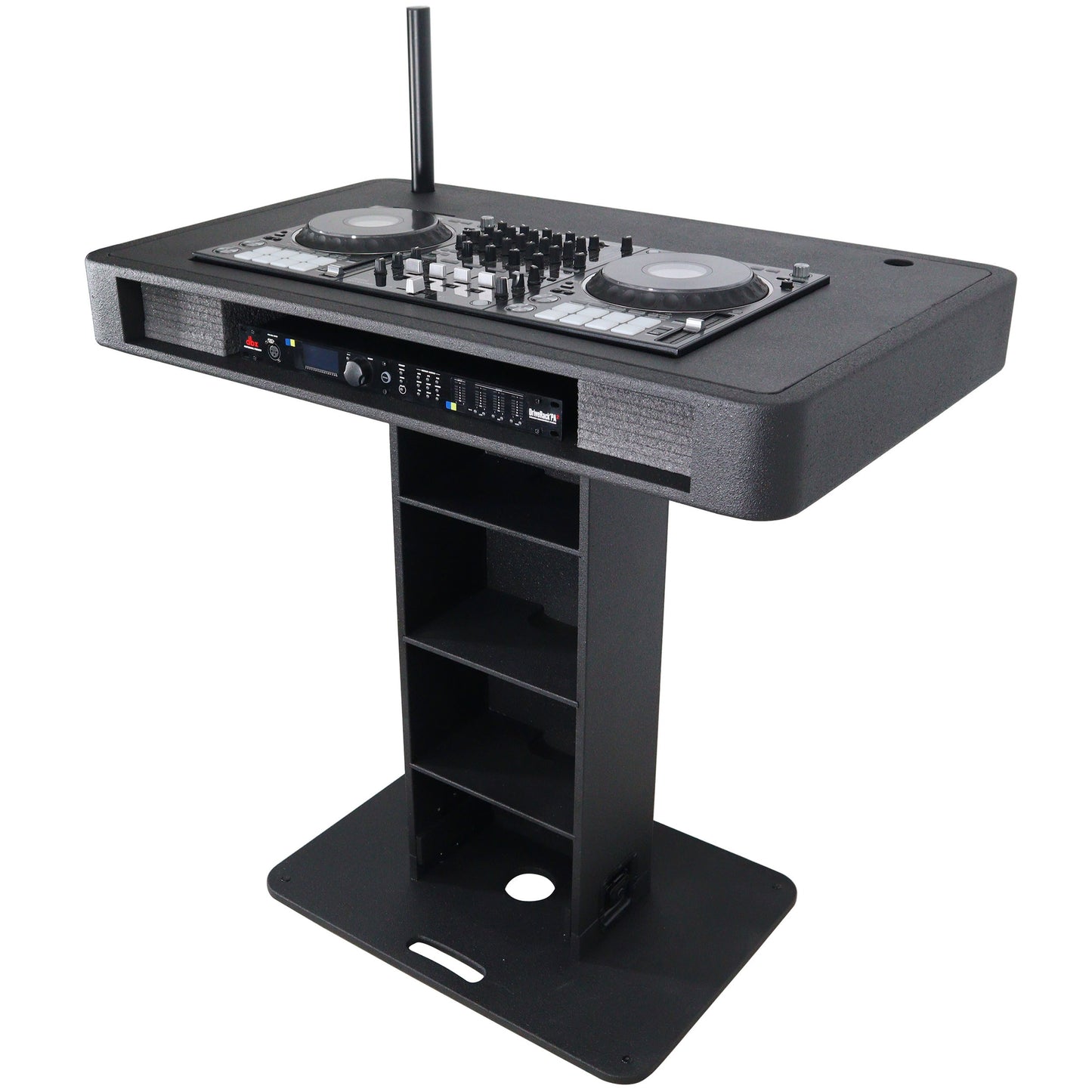 ProX Control Tower DJ Podium T-Shape Stand for Pioneer DDJ | Black | Without Road Case