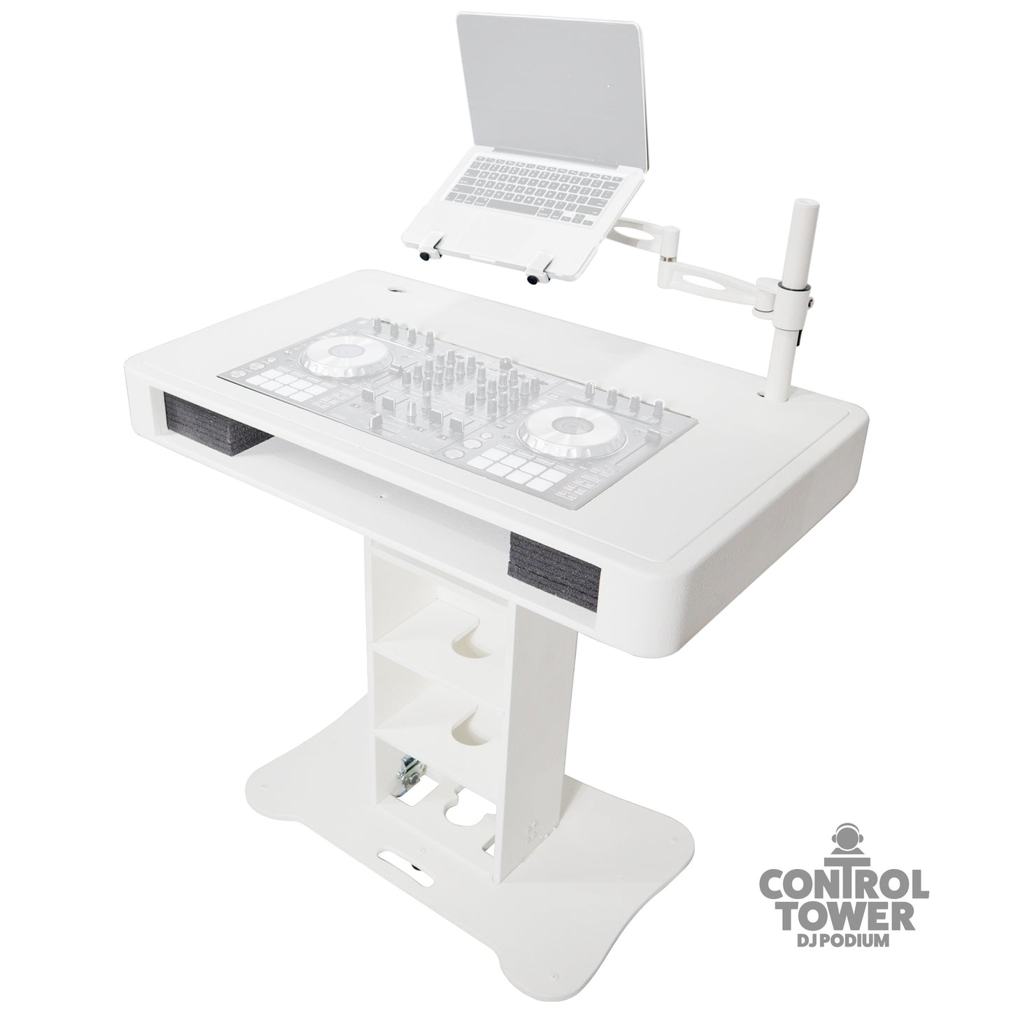77637_ProX-Control-Tower-DJ-Podium-T-Shape-Stand-for-Pioneer-DDJ-_-White-_-Without-Road-Case_ALT01sqr