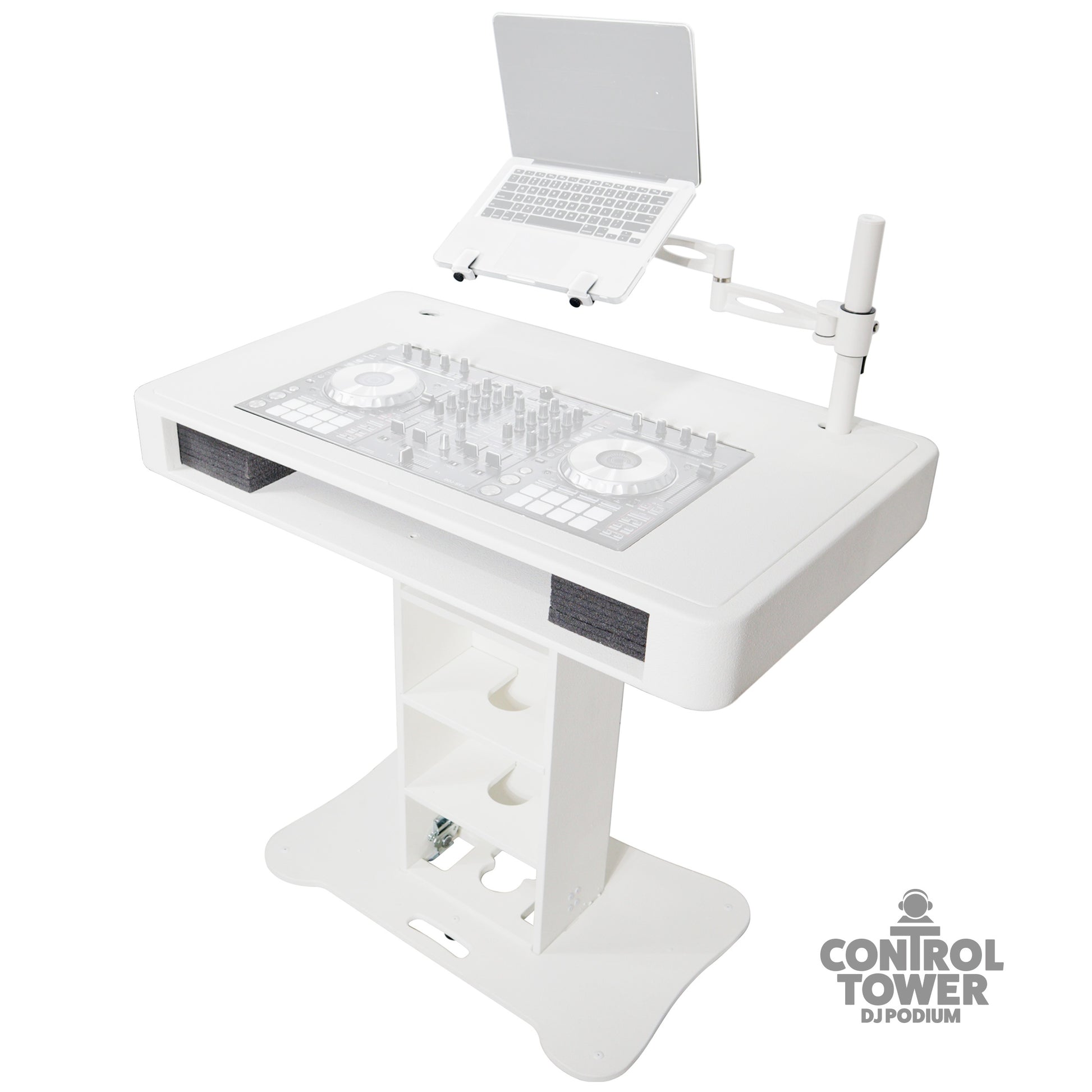 77637_ProX-Control-Tower-DJ-Podium-T-Shape-Stand-for-Pioneer-DDJ-_-White-_-Without-Road-Case_ALT01sqr