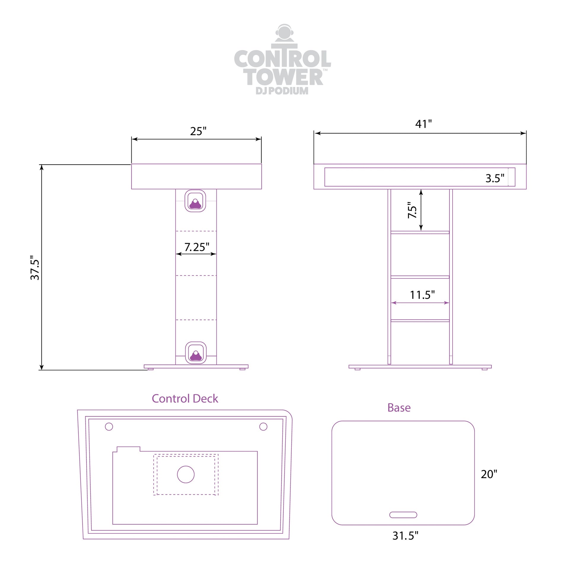 77637_ProX-Control-Tower-DJ-Podium-T-Shape-Stand-for-Pioneer-DDJ-_-White-_-Without-Road-Case_ALT24sqr