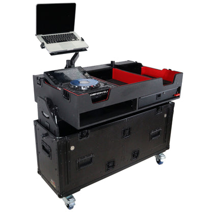 ProX Flip-Ready Hydraulic Console Case For Digital Audio Consoles | Denon DJ SC6000 Prime | None | Fixed