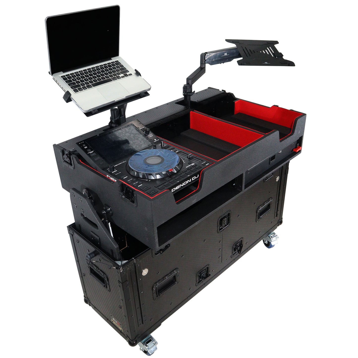 ProX Flip-Ready Hydraulic Console Case For Digital Audio Consoles | Denon DJ SC6000 Prime | None | Fixed