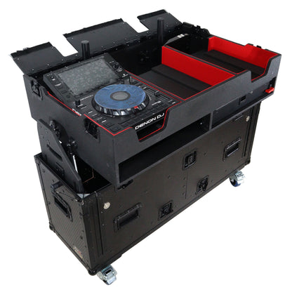 ProX Flip-Ready Hydraulic Console Case For Digital Audio Consoles | Denon DJ SC6000 Prime | None | Fixed