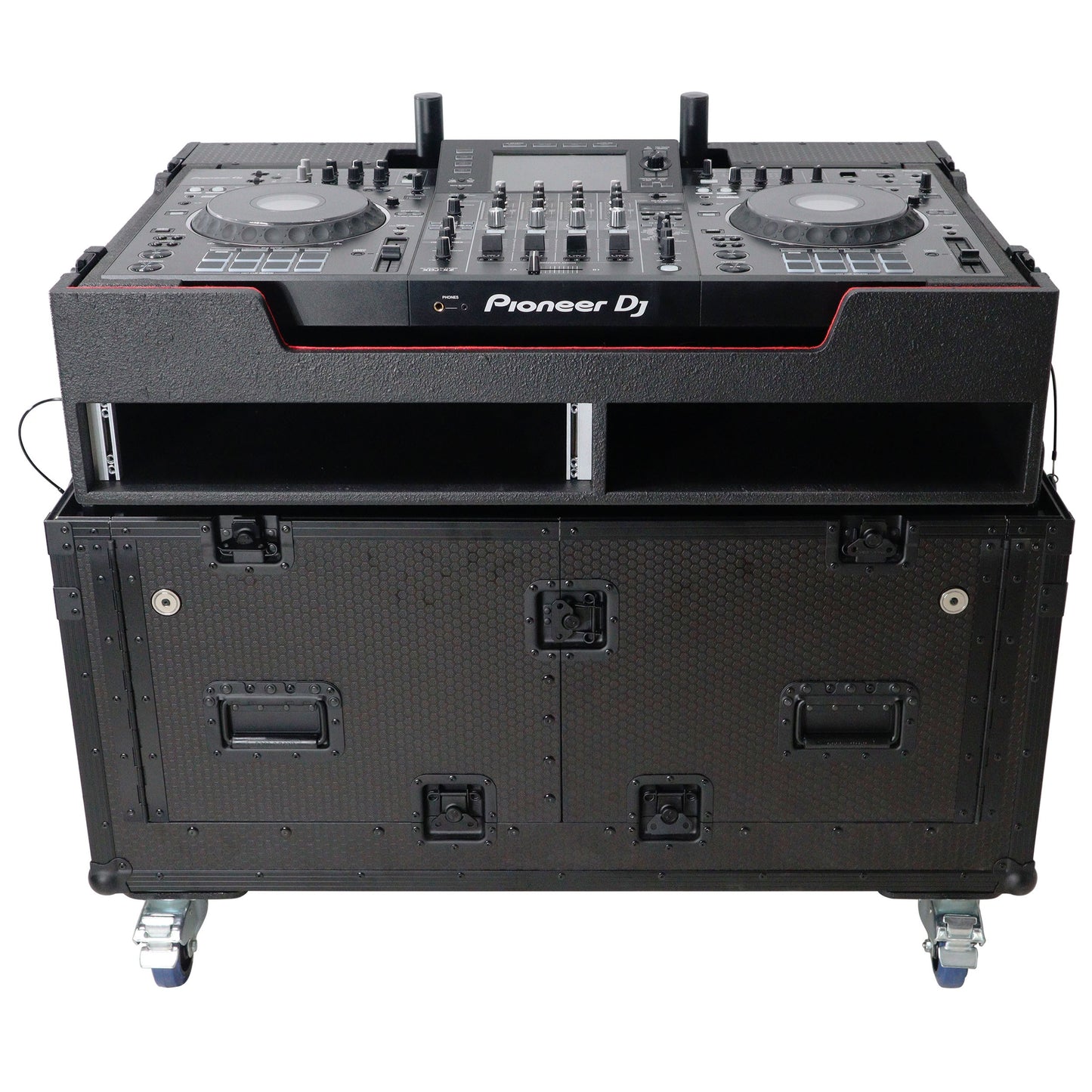ProX Flip-Ready Hydraulic Console Case For Digital Audio Consoles | Pioneer DDJ-REV7/XDJ-XZ/Opus Quad | Fixed