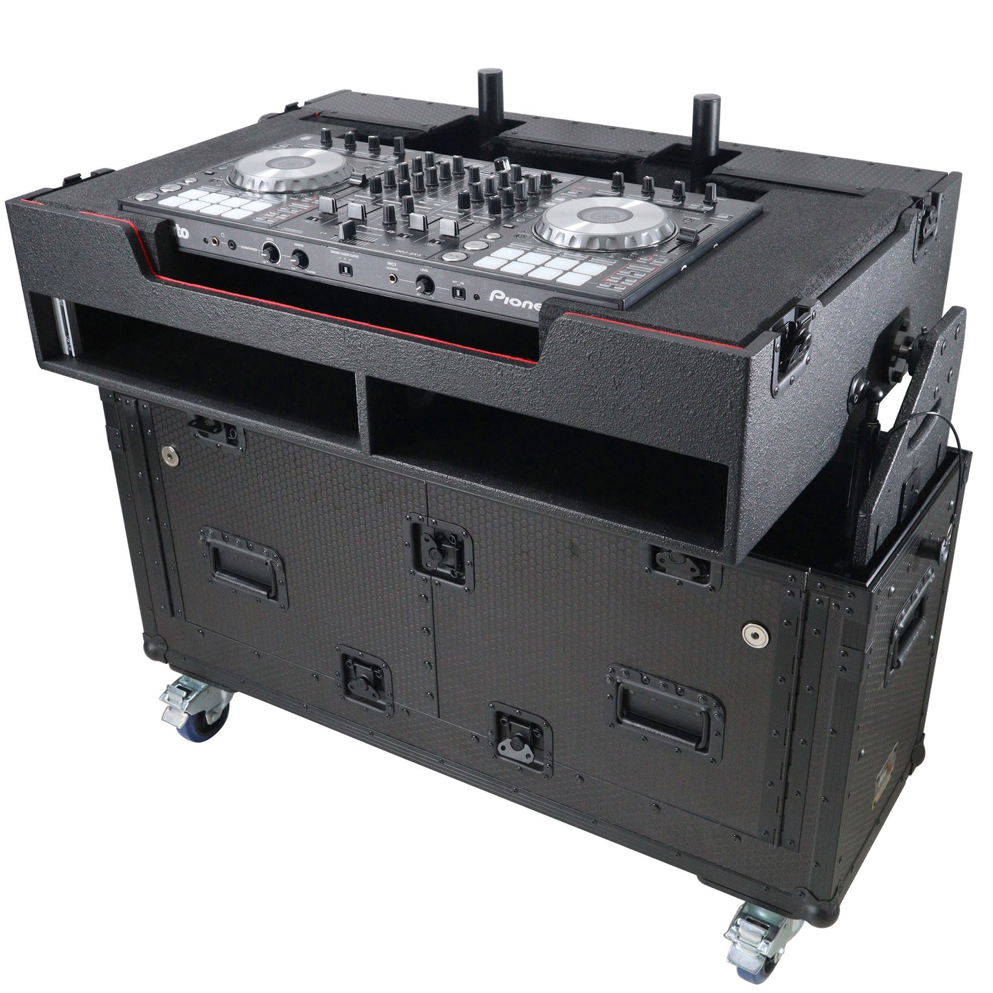 ProX Flip-Ready Hydraulic Console Case For Digital Audio Consoles | Pioneer DDJ-REV7/XDJ-XZ/Opus Quad | Fixed