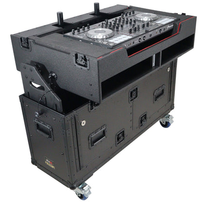 ProX Flip-Ready Hydraulic Console Case For Digital Audio Consoles | Pioneer DDJ-REV7/XDJ-XZ/Opus Quad | Fixed