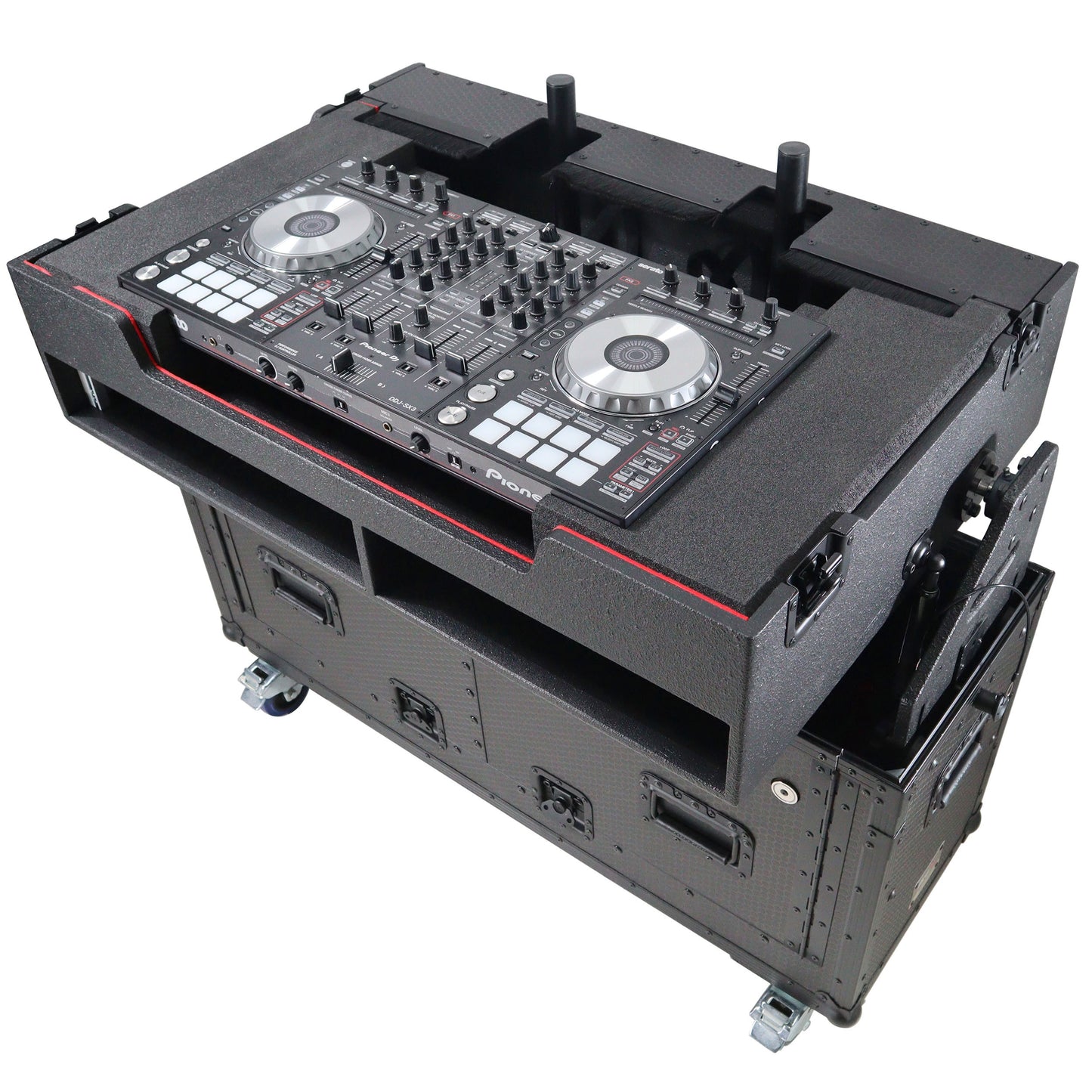 ProX Flip-Ready Hydraulic Console Case For Digital Audio Consoles | Pioneer DDJ-REV7/XDJ-XZ/Opus Quad | Fixed
