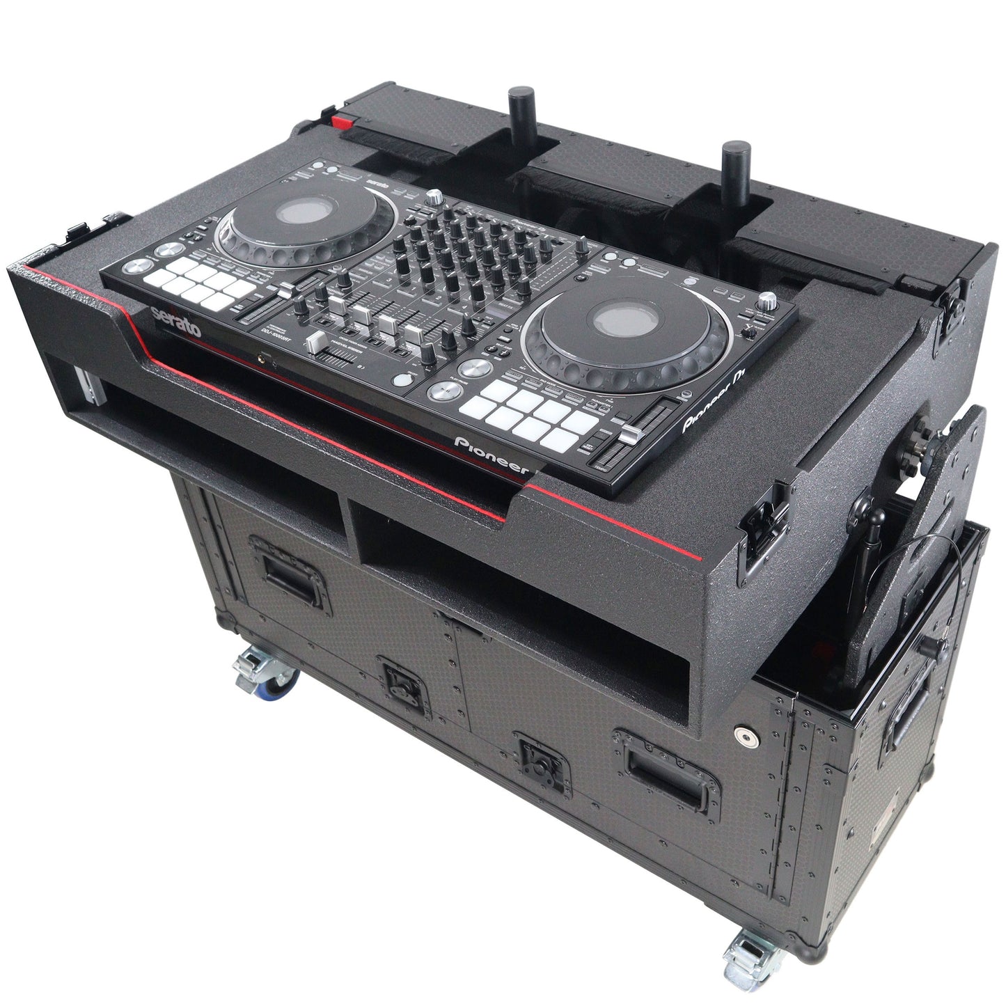 ProX Flip-Ready Hydraulic Console Case For Digital Audio Consoles | Pioneer DDJ-REV7/XDJ-XZ/Opus Quad | Fixed