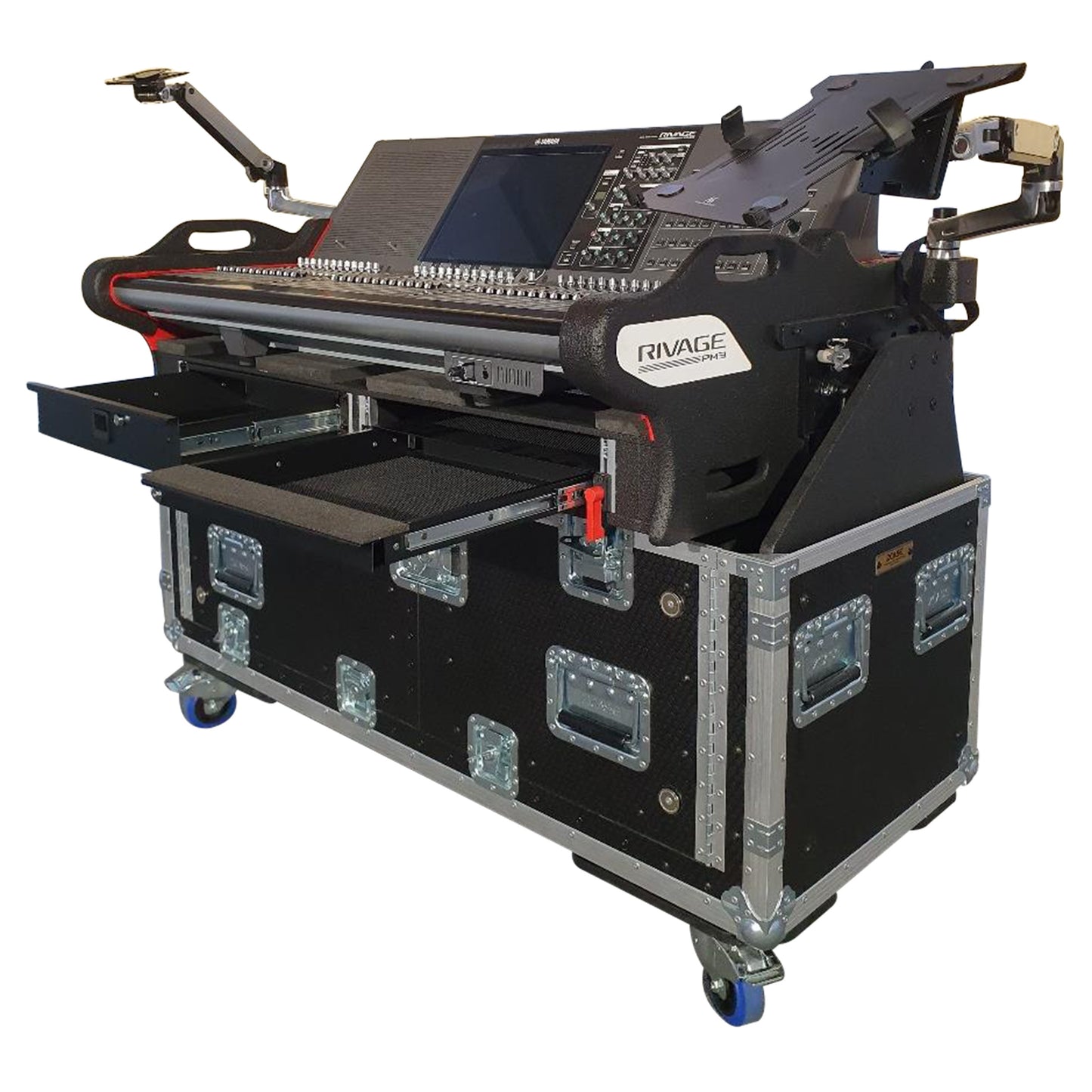 ProX Flip-Ready Hydraulic Console Case For Digital Audio Consoles | Yamaha RIVAGE PM3 | Detachable