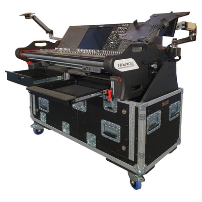 ProX Flip-Ready Hydraulic Console Case For Digital Audio Consoles | Yamaha RIVAGE PM3 | Detachable