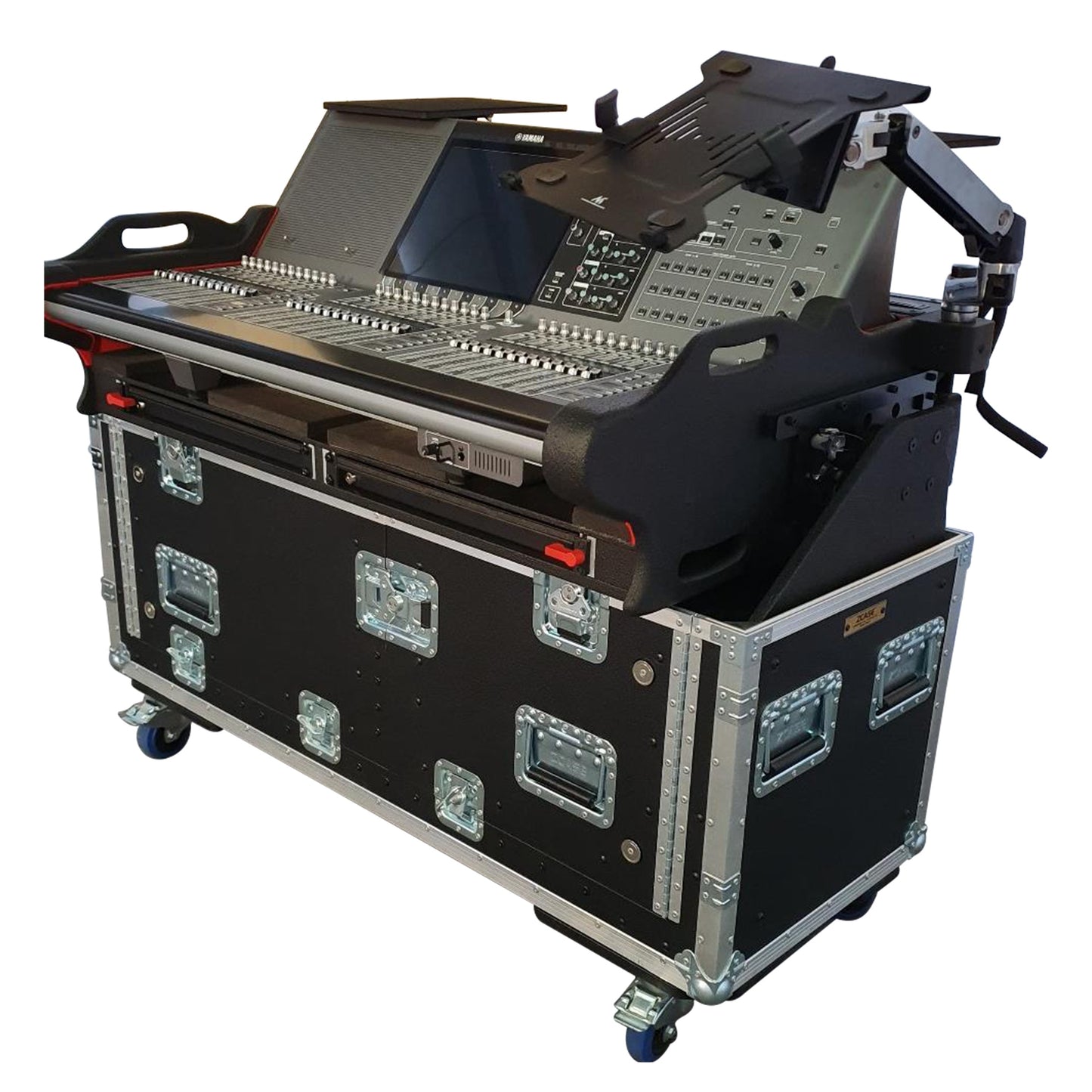 ProX Flip-Ready Hydraulic Console Case For Digital Audio Consoles | Yamaha RIVAGE PM3 | Detachable