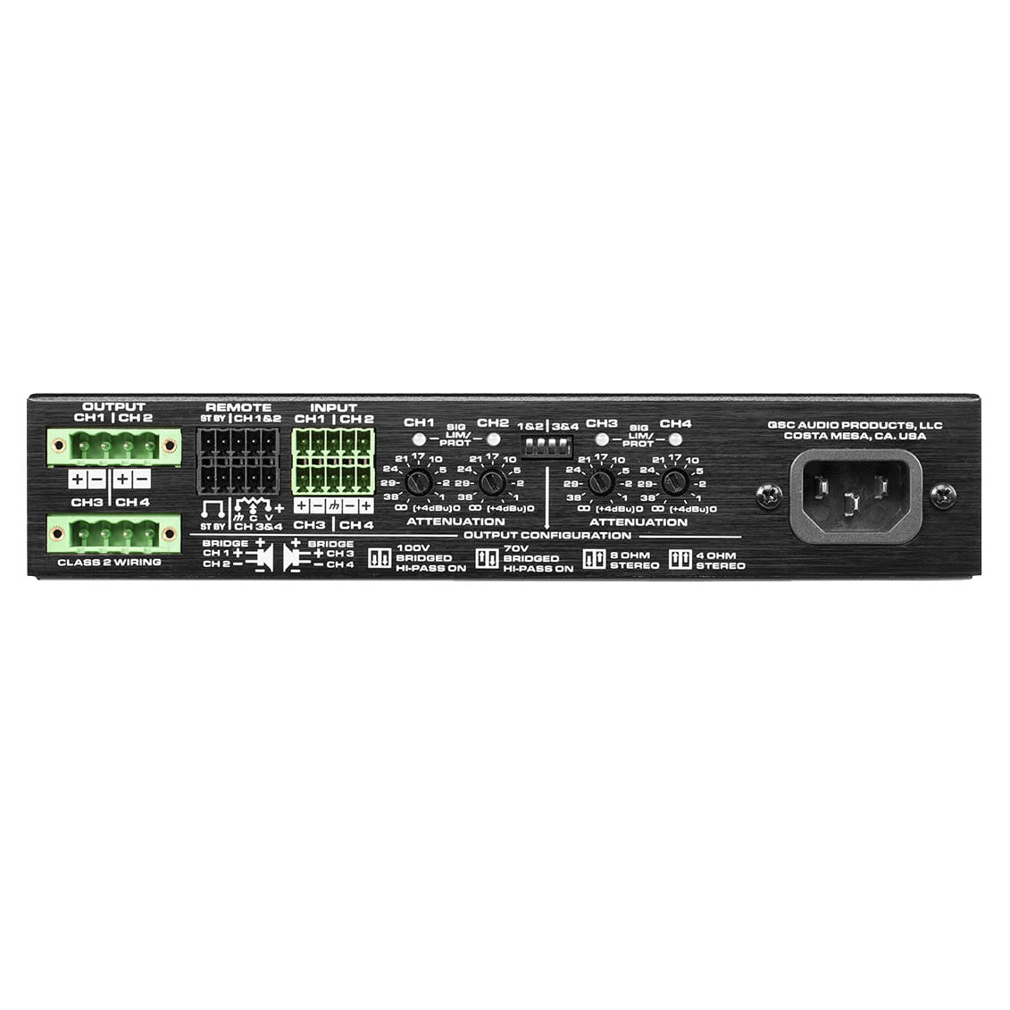 QSC SPA4-60 4-Channel 60W Power Amplifier