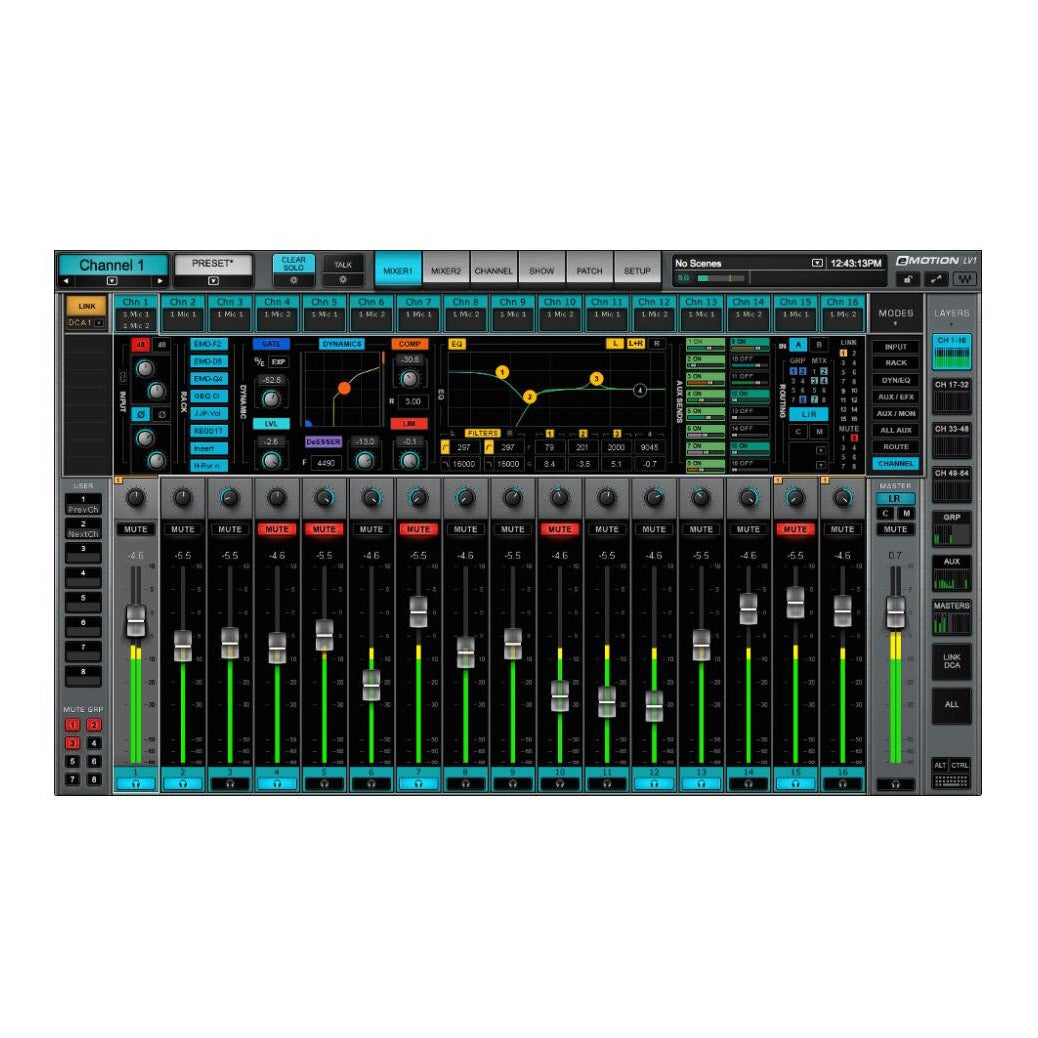 Waves eMotion LV1 64 D 64 Channel Live Mixer