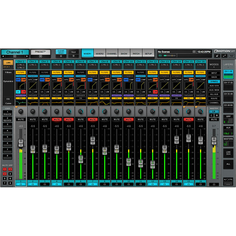 Waves eMotion LV1 16 16-Channel Live Digital Mixer – SoundPro