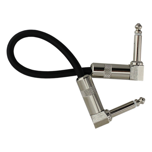 ProCo Sound StageMASTER instrument cable coiled with two right angle 1/4" nickel plugs