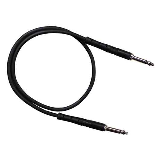 ProCo Sound StageMASTER TT patch cable in black, coiled with molded TT bantam plugs at both ends