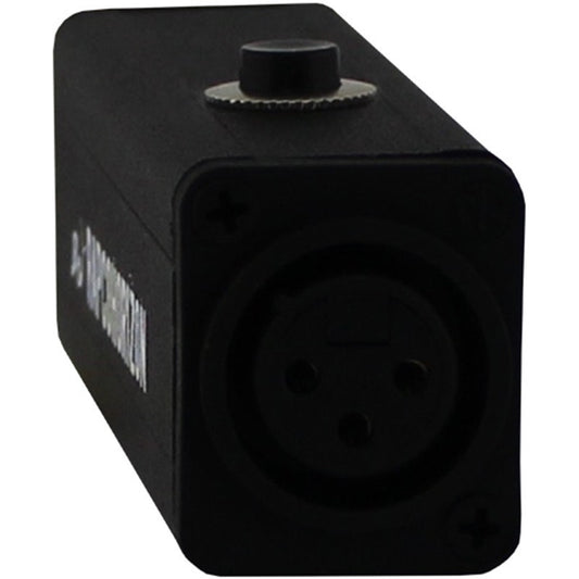 RapcoHorizon PTTBLOX end view of the female XLR input with momentary button on top