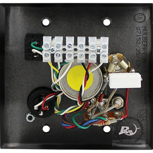 ProCo Sound A/V Interface Wallplate | Passive Volume | Black Anodized Aluminum