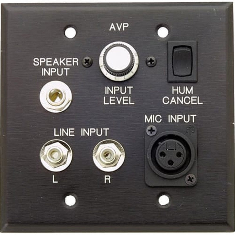 ProCo Sound A/V Interface Wallplate | With Volume Control | Black Anodized Aluminum