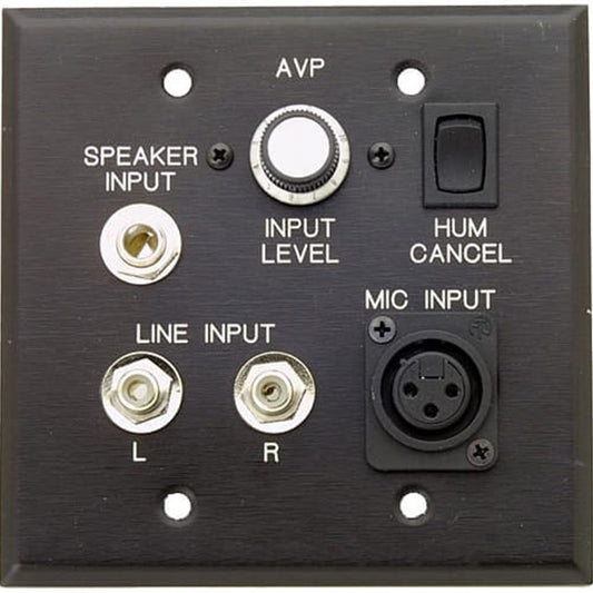 ProCo Sound A/V Interface Wallplate | With Volume Control | Black Anodized Aluminum