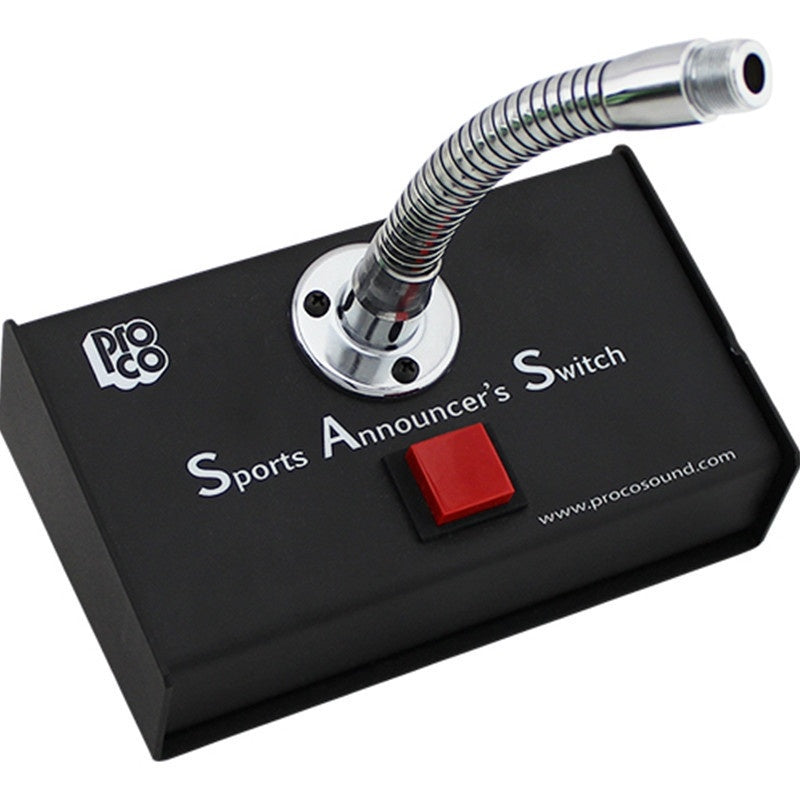 ProCo Sound SAS2 Desktop Push-To-Talk Mic Switch for Announcers