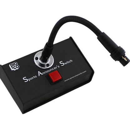 ProCo Sound SAS3 Desktop Push-To-Talk Mic Switch for Announcers