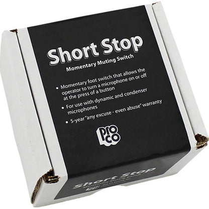 ProCo Sound CDSS Short Stop Momentary Microphone Muting Switch